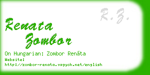 renata zombor business card